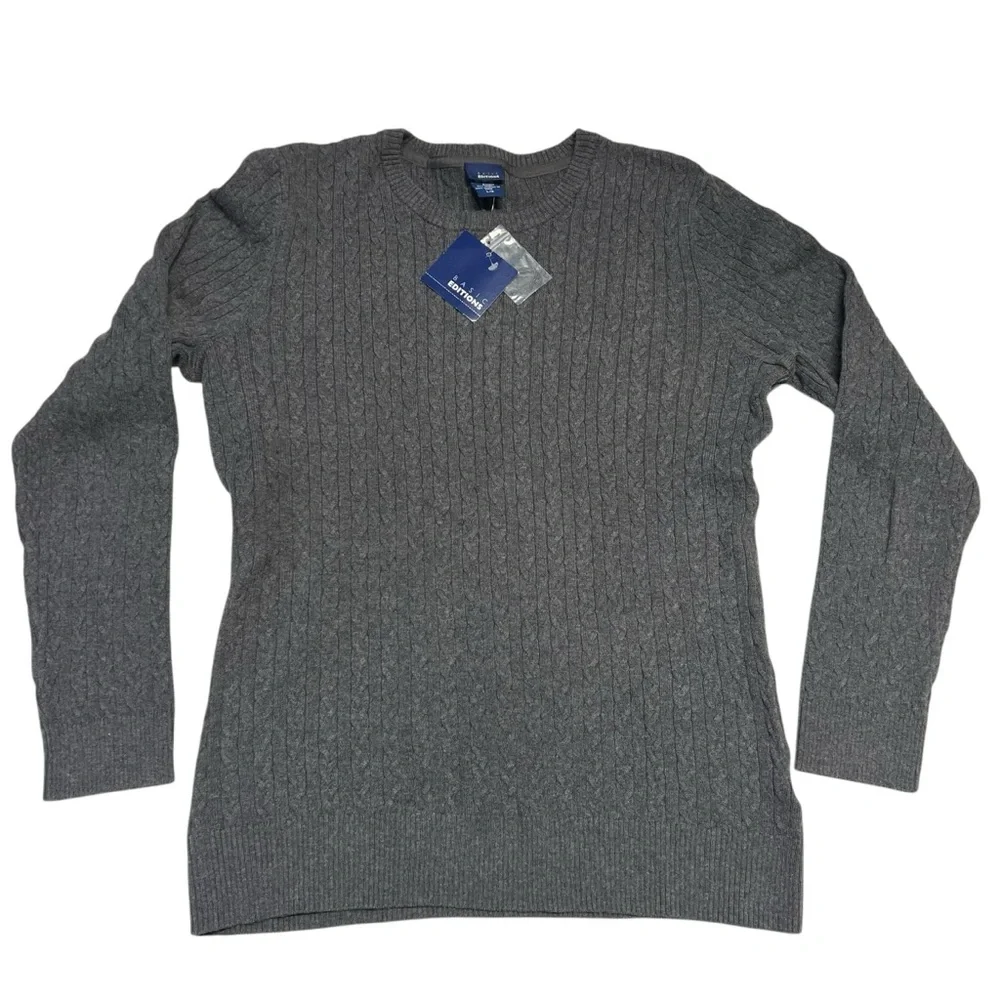 Basic Editions NWT - Womens Cable Knit Sweater Sz LG